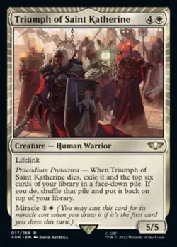 MTG - TRIUMPH OF SAINT KATHERINE - Warhammer 40K Commander (R) - Image 1