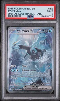 2025 POKEMON BLK EN-BLACK BOLT SPECIAL ILLUSTRATION RARE #165 KYUREM EX PSA 9 - Image 1