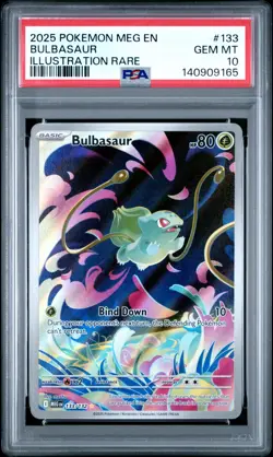 2025 POKEMON BULBASAUR MEG EN-MEGA EVOLUTION ILLUSTRATION RARE GEM MINT PSA 10 - Image 1