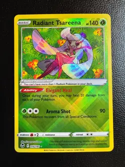 Pokemon TCG Radiant Tsareena Radiant Rare SWSH12: Silver Tempest 016/195 NM - Image 1
