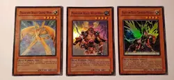 Yugioh Phantom Beast Set GX02-EN001, EN002, EN003 Super Rare NM - Image 1