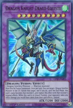 1x (EX) Dragon Knight Draco-Equiste - GFTP-EN093 - Ultra Rare - 1st Edition YuG - Image 1