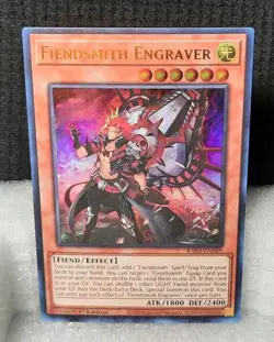 Yu-Gi-Oh! Fiendsmith Engraver *ULTRA RARE* RA04-EN049 1st Edition NM - Image 1