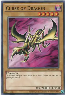 Yugioh Curse Of Dragon YGLD-ENA07 Common NM x3 Play Set - Image 1