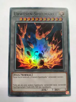 Urwesen-Spielmarke OP12-DE026 Super Rare near mint Yu-Gi-Oh! Karte Deutsch D - Image 1