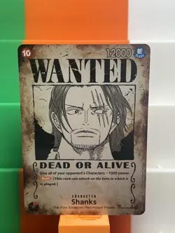Shanks OP09-004 Wanted Poster Emperors In The New World One Piece TCG English - Image 1
