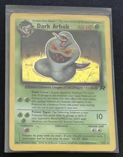 Pokemon Dark Arbok TCG Holo Card 2/82 1st Edition Rare - Image 1