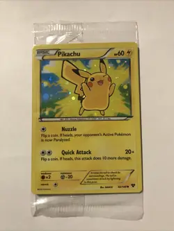 Pokemon Card Pikachu XY 42/146 Holo Movie Promo Factory Sealed Bonus Card - Image 1