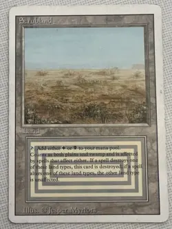 Magic the Gathering MTG card: Scrubland Revised Edition HP - Image 1