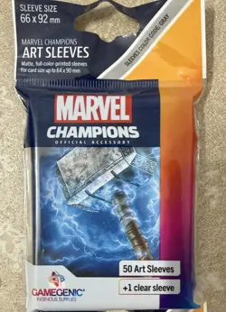 4 Packs Of Marvel Champions Art Sleeves Cards Captain America Wasp Thor New - Image 2