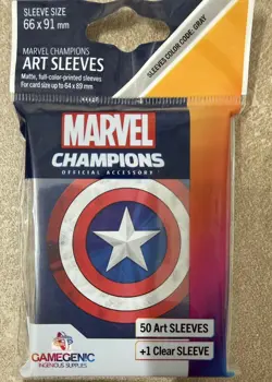 4 Packs Of Marvel Champions Art Sleeves Cards Captain America Wasp Thor New - Image 3