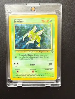 Pokemon Scyther Jungle Holo Rare Unlimited Pokemon TCG Card #10/64 1999 70 HP 10 - Image 1