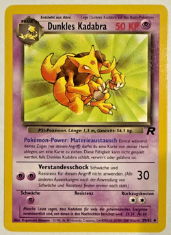 Dark Kadabra (Dunkles Kadabra) GERMAN 39/82 Team Rocket Pokemon Card NM - Image 1