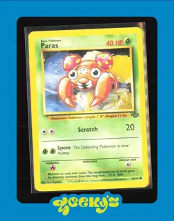 Pokemon TCG Paras Card 59/64 Jungle Regular Base Set - Image 1