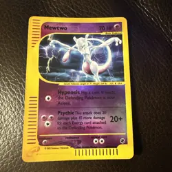 Pokemon Mewtwo TCG Reverse Holo Rare Card 20/165 Expedition Base Set 2002 - Image 1
