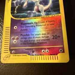 Pokemon Mewtwo TCG Reverse Holo Rare Card 20/165 Expedition Base Set 2002 - Image 4