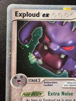 Exploud ex 92/100 EX Crystal Guardians Pokemon Card Holo Foil Rare Swirl MP - Image 3