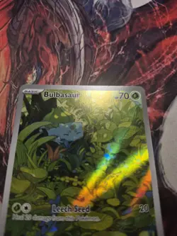 Pokemon TCG Bulbasaur Scarlet & Violet Holo Illustration Rare Card 166/165 NM - Image 2