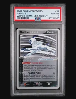 2007 Pokemon Card Absol ex 92/108 PSA 8 NM-MT World Champion Promo NEW CERT - Image 1