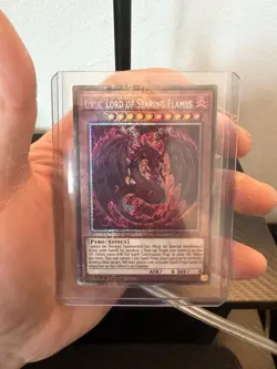 Konami Uria, Lord of Searing Flames Effect 1st Edition Holo Yu-Gi-Oh! TCG Card - Image 1