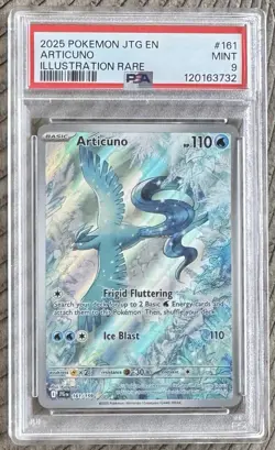 2025 Pokemon Journey Together Articuno 161/159 Illustration Rare Card PSA 9 - Image 1