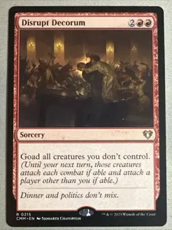 MTG / Disrupt Decorum / CMM / #215 / Regular / Rare / NM - Image 1