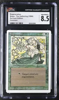 MTG Magic The Gathering Regeneration 1994 Revised Edition CGC 8.5 - Image 1