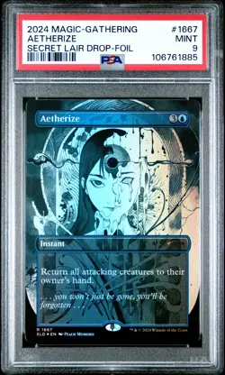 2024 MTG SECRET LAIR DROP FOIL #1667 AETHERIZE PSA 9 - Image 1