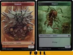4x FOIL Insect/ Goblin Token FDN Foundations MTG M/NM - Image 1