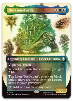 The Lion-Turtle (Borderless) #328 (Foil) (NM) TLA Magic MTG - Image 1