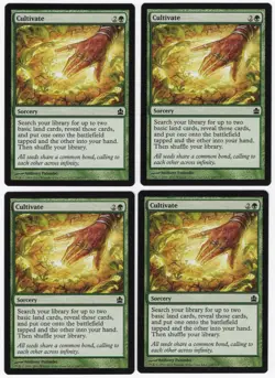 Cultivate x4 4x Commander 2011 PLAYSET Green Common Sorcery MTG NM AZ1 - Image 1