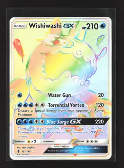 Pokemon SM - Guardians Rising #151/145 Holo Secret Rare Wishiwashi GX (Secret) - Image 1