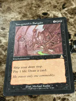 YAWGMOTH'S BARGAIN Magic the Gathering MTG Urza's Destiny HP - Image 1