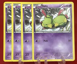 4X Pokemon TCG Natu 55/113 Legendary Treasures Regular Common 2013 English NM - Image 1