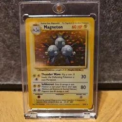 Pokemon TCG Magneton Base Set 9/102 Holo Foil Rare 1999 Classic Vintage - Image 1