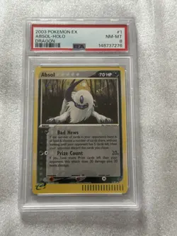 Absol 1/97 Dragon Holo PSA 9 Rare Pokemon TCG 2003 - Image 1