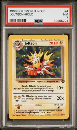 Pokemon Jolteon 04/64 Jungle Holo Rare PSA 7 Graded 1999 English - Image 1