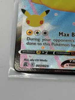 Flying Pikachu VMAX 007/025 Full Art Holo Pokemon 2021 Celebrations NM - Image 4