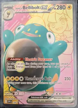 Pokemon TCG Iono's Bellibolt ex Black Star Promo 194 Holo Rare, NM Condition - Image 1
