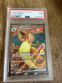 PSA 9 MINT Charizard Ex #183 Pokemon TCG Mew En-151 - Image 1