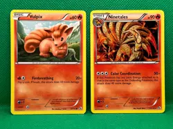 Pokemon Tcg Vulpix 20/113 & Ninetales 21/113 Legendary Treasures Non Holo - Image 1