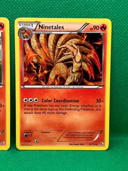 Pokemon Tcg Vulpix 20/113 & Ninetales 21/113 Legendary Treasures Non Holo - Image 3