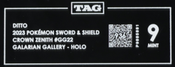 2023 Pokemon SWSH Crown Zenith GG22/GG70 Ditto Galarian Gallery Holo TAG 9 (936) - Image 3