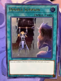 Double Summon LCKC-EN091 Legendary Collection Kaiba 1st Edition - Image 4