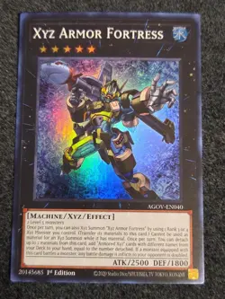 Yu-Gi-Oh! Xyz Armor Fortress 1st Ed. AGOV-EN040 Super Rare NM x1 - Image 1