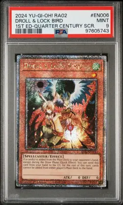 PSA 9 YU-GI-OH! 25TH ANNIVERSARY RARITY COLLECTION II - DROLL & LOCK BIRD #EN006 - Image 1