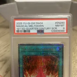 2025 Yu-gi-oh RA04 EN280 Magical Meltdown 1st Edition Quarter Century Scr Psa 8 - Image 3