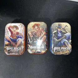 One Piece Tin Pack Set Vol 2 Set of 3 | TS-02 OP-13 | Factory Sealed | Bandai - Image 1