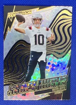 2025 Panini Revolution Shockwave Drake Maye #4 Patriots Holographic NFL - Image 1