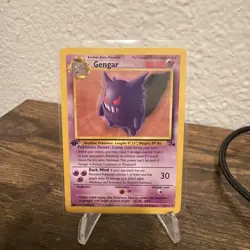 Pokemon TCG Gengar 20/62 Fossil 1st Edition Card Non Holo - Image 1